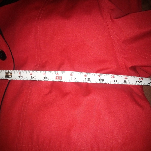 London Fog Towne coat women's 10Reg. cherry red midi jacket - Picture 4 of 6